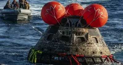 NASA阿耳忒弥斯II号乘猎户座飞船返回地球。