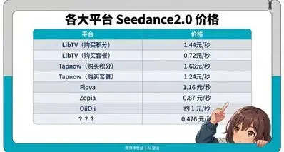 我收集了全网各大平台 Seedance2.0 价格，最多居然相差4倍？？？