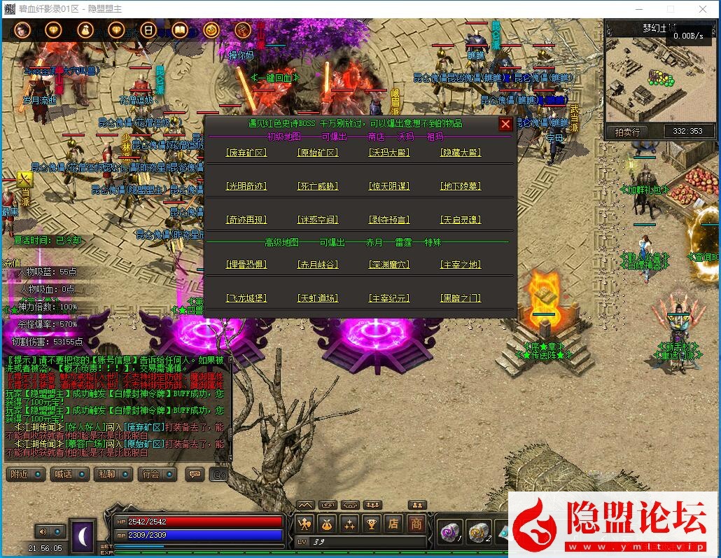 最新整理传奇特色端【碧血纤影录】群服修复版六职业VM一键单机版-暗黑-宠物-专属-新技能-七大陆-大背包-V8引擎-隐盟视频教程